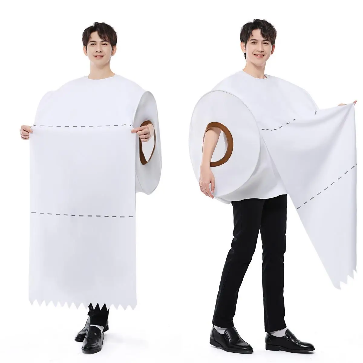 

Хэллоуин мужские и женские забавные костюмы из туалетной бумаги одноразовые атларические наряды для вечеринок и выступлений на сцене