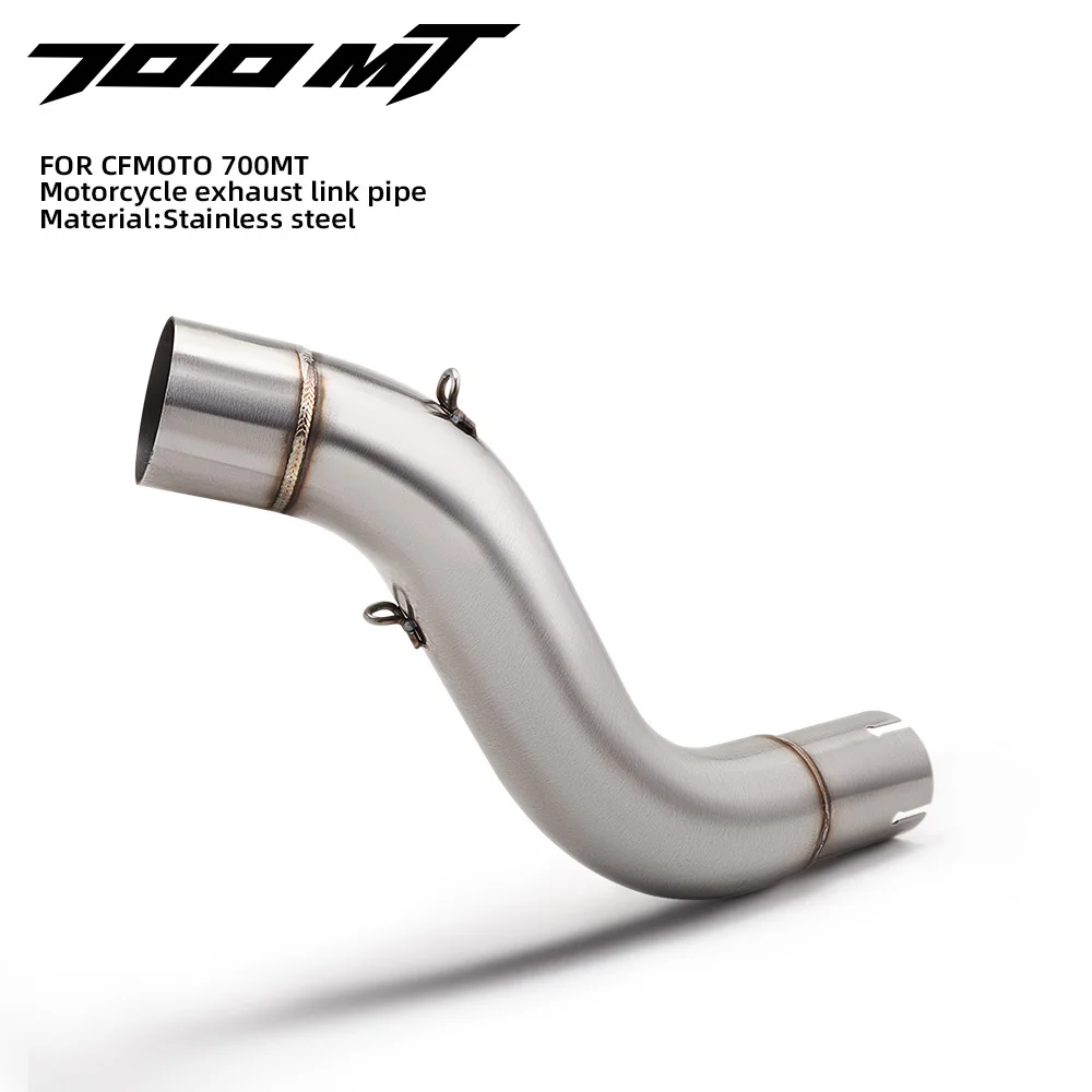 51mm High Performance Titanium Alloy exhaust pipes motorcycle Front Pipe Line For CFMOTO 700MT