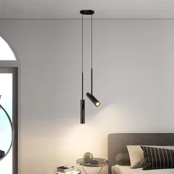 Minimalist LED Hanging Pendant Lights For Bedroom Dining Room Kitchen Restaurant Spotlight Chandelier Pendant Lamp Bedside Light