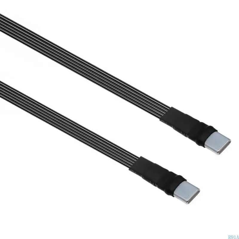 R91A 범용 유형 C 충전 코드 65W 빠른 충전 케이블 실리콘 및 금속 충전 드론 태블릿 스마트 폰에 적합한 금속 충전