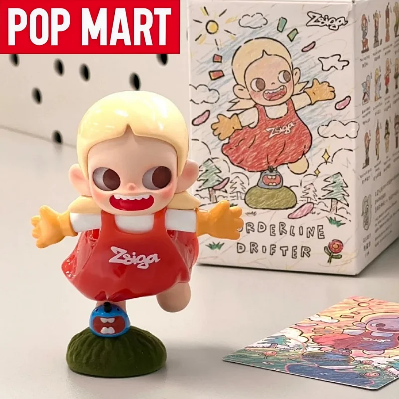 

POP MART Zsiga Series Borderline Drifter Blind Box Doll Kawaii Cartoon Anime Figure Mystery Box Desktop Toy Girl Christmas Gift