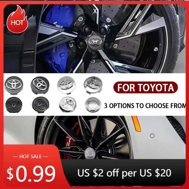 

Для Toyota 2026 Горячие колпаки ступицы 4 шт. 57/62 мм Крышка центральной ступицы колеса автомобиля Крышка обода для Toyota Corolla RAV4 LEVIN Yaris C-HR Camry Prad