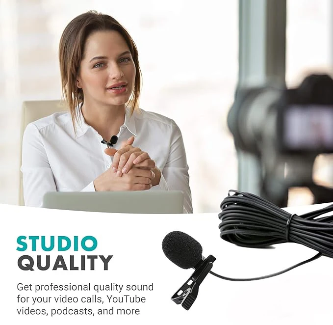 Lapel-Tiktokレコーディングマイク,全方向性携帯電話パッケージ,cvcノイズキャンセリング,スマートフォンコンピューター,PCカメラ