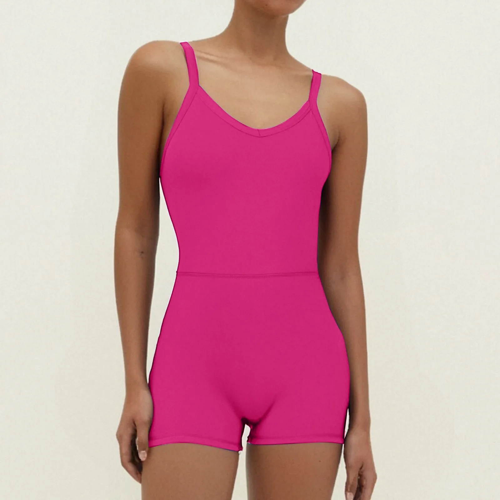 

Summer Woman Short Jumpsuit Tight Fitting Peach Hip Lifting One-Piece Yoga Suit Fitness Shaping One-Piece Suit Body Donna