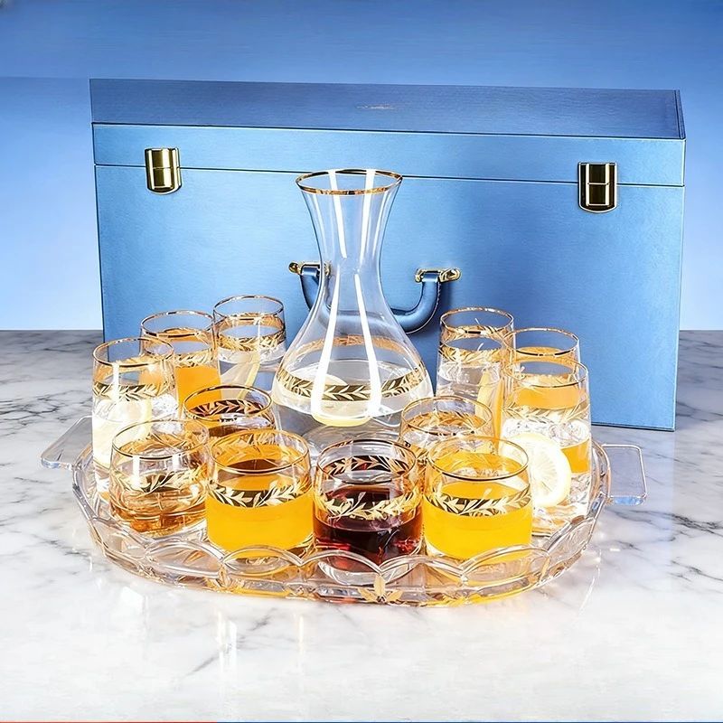Lead-free crystal cup set, household water cup, whisky glass