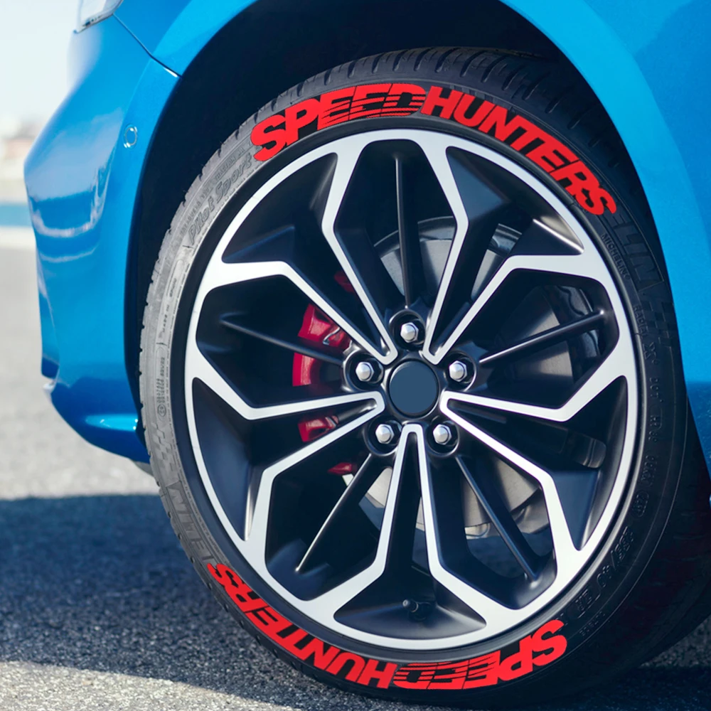 Car Tire Decals Car Tuning Universal 3D Permanent PVC Joined Tire Decor Stickers SPEEDHUNTERS Label Letters for 4 Tires
