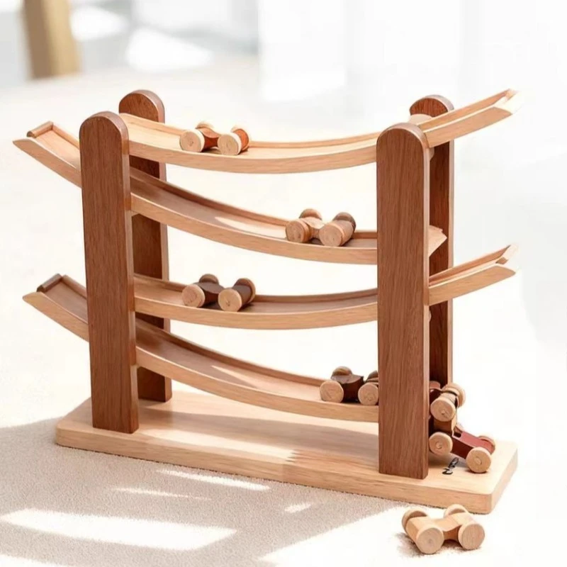 Solid Wood Educational Toys Rail Puzzle Children Toys Sensory Training Enlightenment Kids Toy Hand Grasp Training Safety Toy