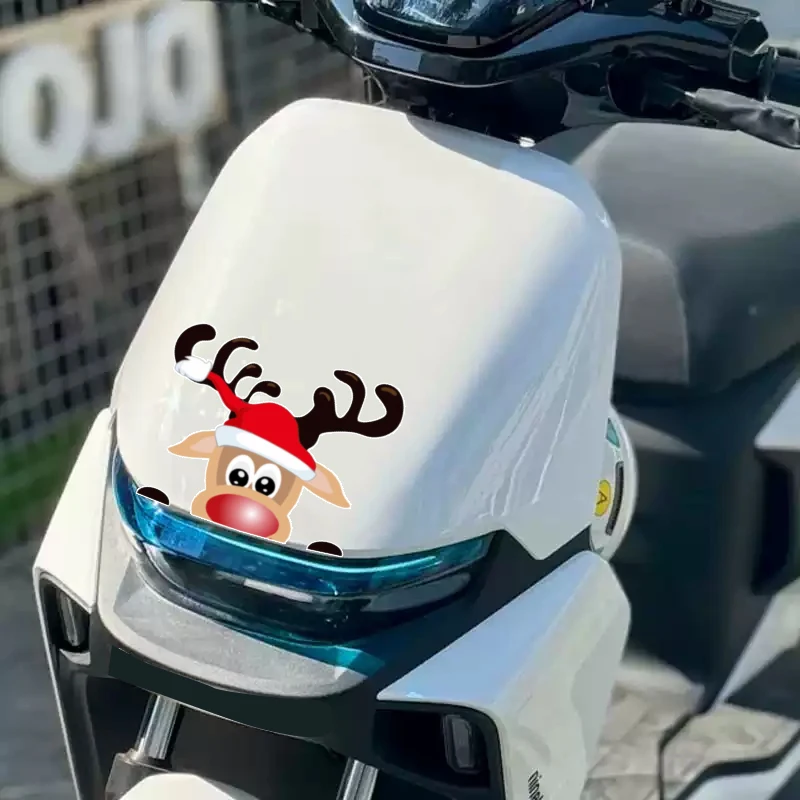 2025 عيد الميلاد جديد نافذة السيارة ملصق ، الديكور الجانب نافذة الوفير ملصق ، سانتا كلوز الأيائل زجاج السيارة لاصقة تزيين