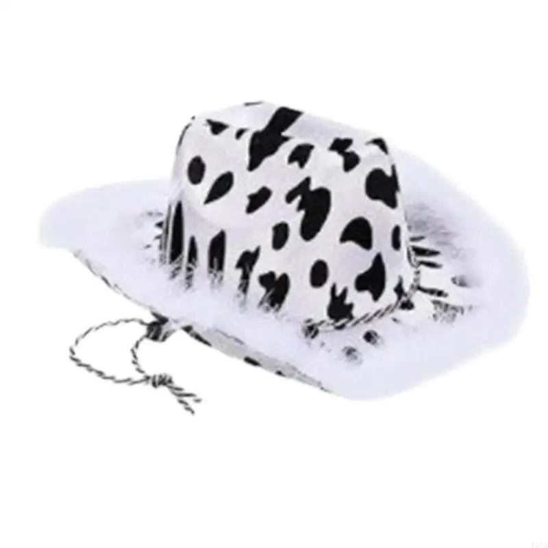 

L5YA Photography Carnival Cowboy Hat with Sunglasses+Kerchief for Bachelorette Party