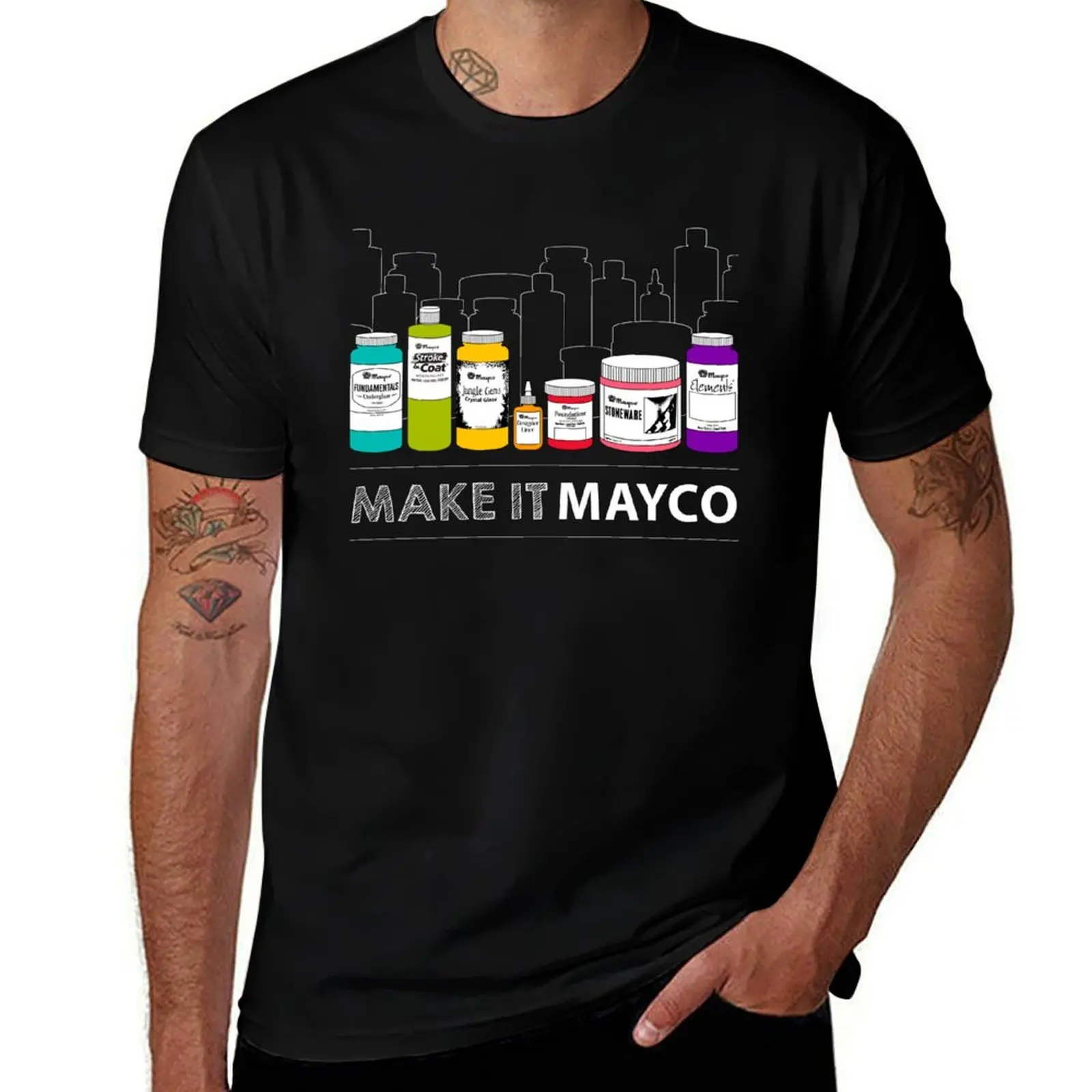 

Футболка Make it Mayco Bottle Cityscape, мужская футболка, летние футболки, дизайнерская мужская футболка, футболка из 100% хлопка