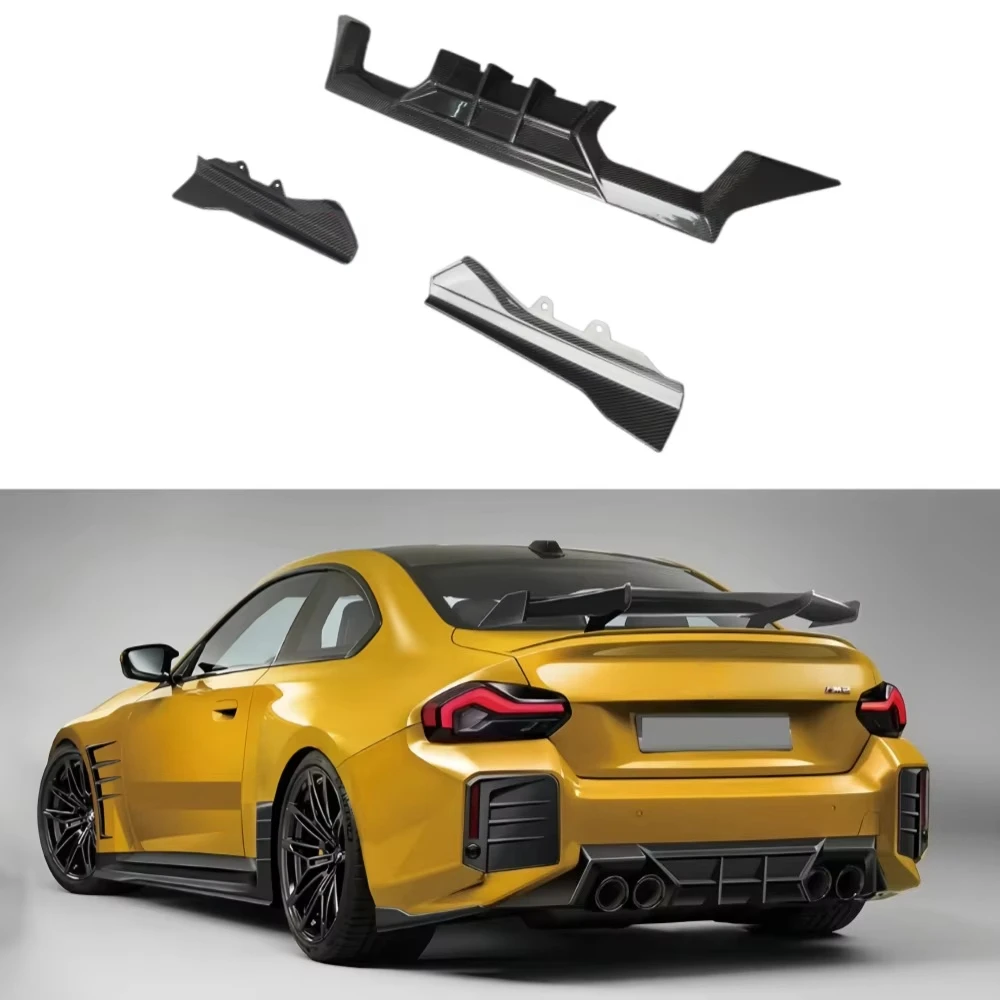 Hot Pressing Process Dry Carbon Fiber ALN Style Rear Bumper Lip Rear Diffuser Body Kit Suitable for BMW M2