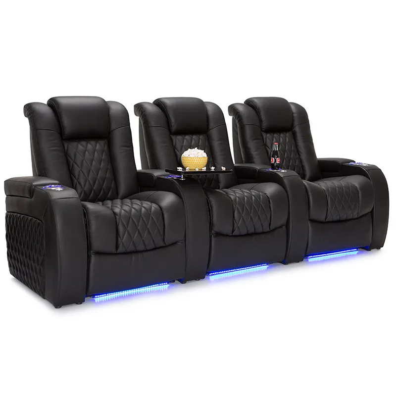 Canapé inclinable électrique rotatif à double usage, spa spatial de luxe de première classe, Massage multifonctionnel en cuir, USB