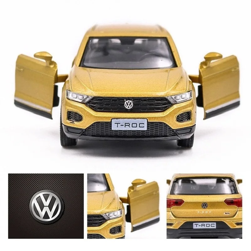 Volkswagen T-ROC City SUV Simulatie Diecast & Toy Vehicle Pull Back Auto RMZ city 1:36 Legering Collectie Model Cadeaus voor kinderen