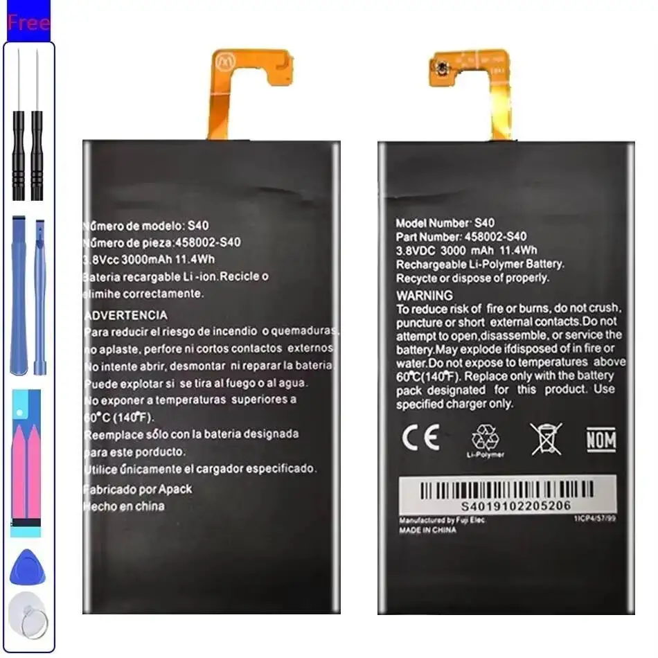 

3000Mah For Caterpillar Cat S40 458002-S40 Long Lasting Mobile Phone Battery