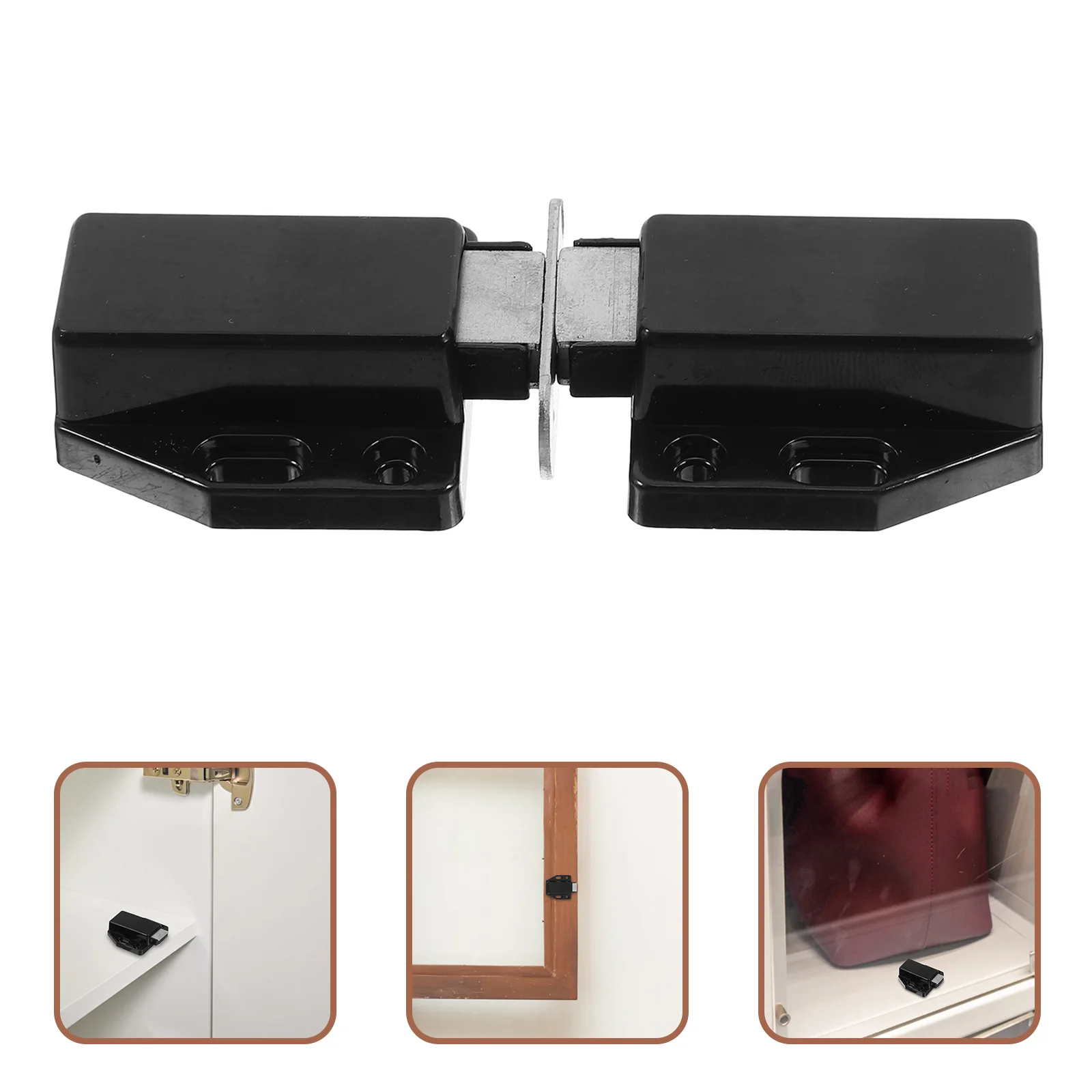 

10pcs Glass Cabinet Door Magnetic Catch Auto Rebound Abs Stainless Steel For Kitchen Bathroom Furniture Closure Hardware Lock