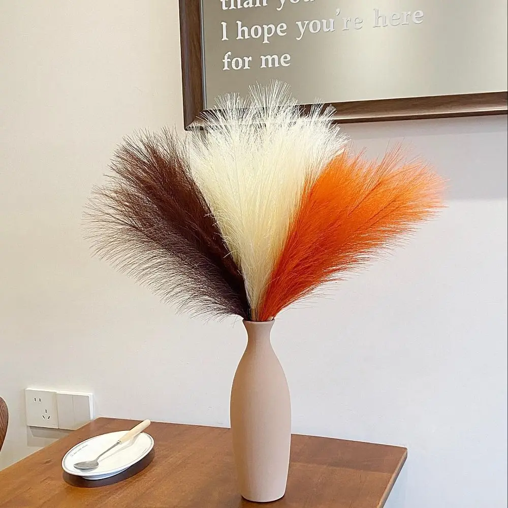 20Pcs Fluffy Texture Artificial Pampas Grass 50cm/22in Tall Faux Grass Pampas Grass Bouquet Multi-color Decoration view 5