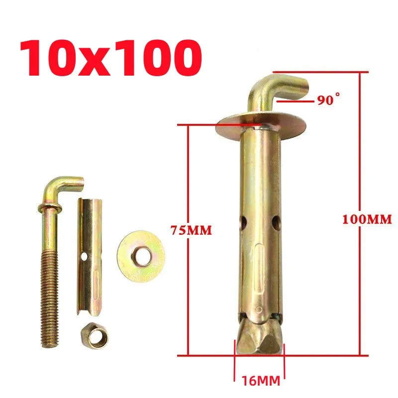 Heavy Duty Wall Bolts Special Expansion Anchor Hook for Water Heater Tools Concrete Jointer Anchor Point Tile Carpenter M10