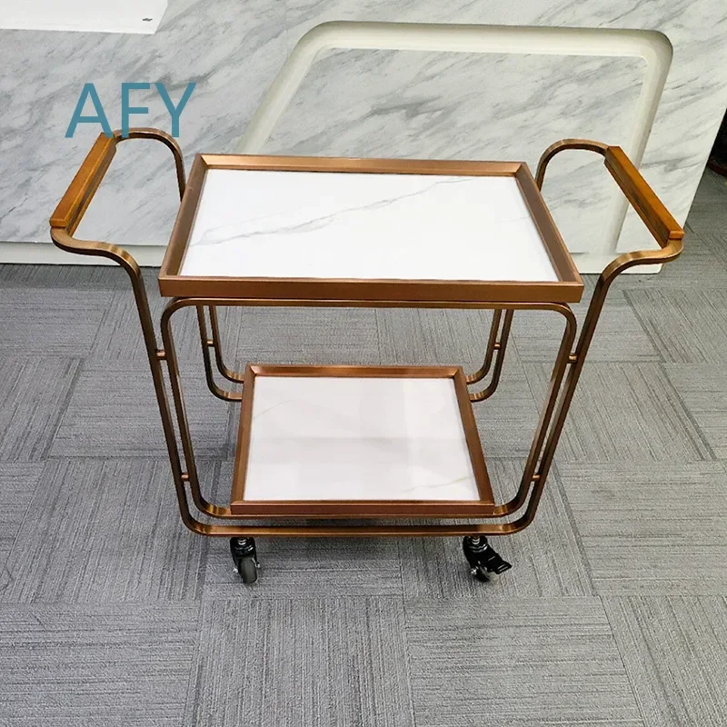 Wine Cart for Dining Trolley for Mobile Snack Cart for Multifunctional Trolley for 4S Shop for Bar for KTV for Refreshment