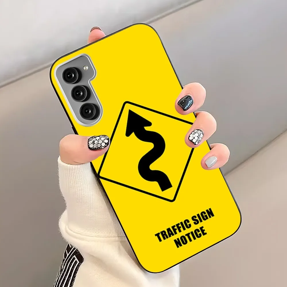 Fashion Traffic sign Phone Case For Samsung Galaxy S22 S23 S24 S30 Note 20 10 Plus Lite FE ULTRA Shell