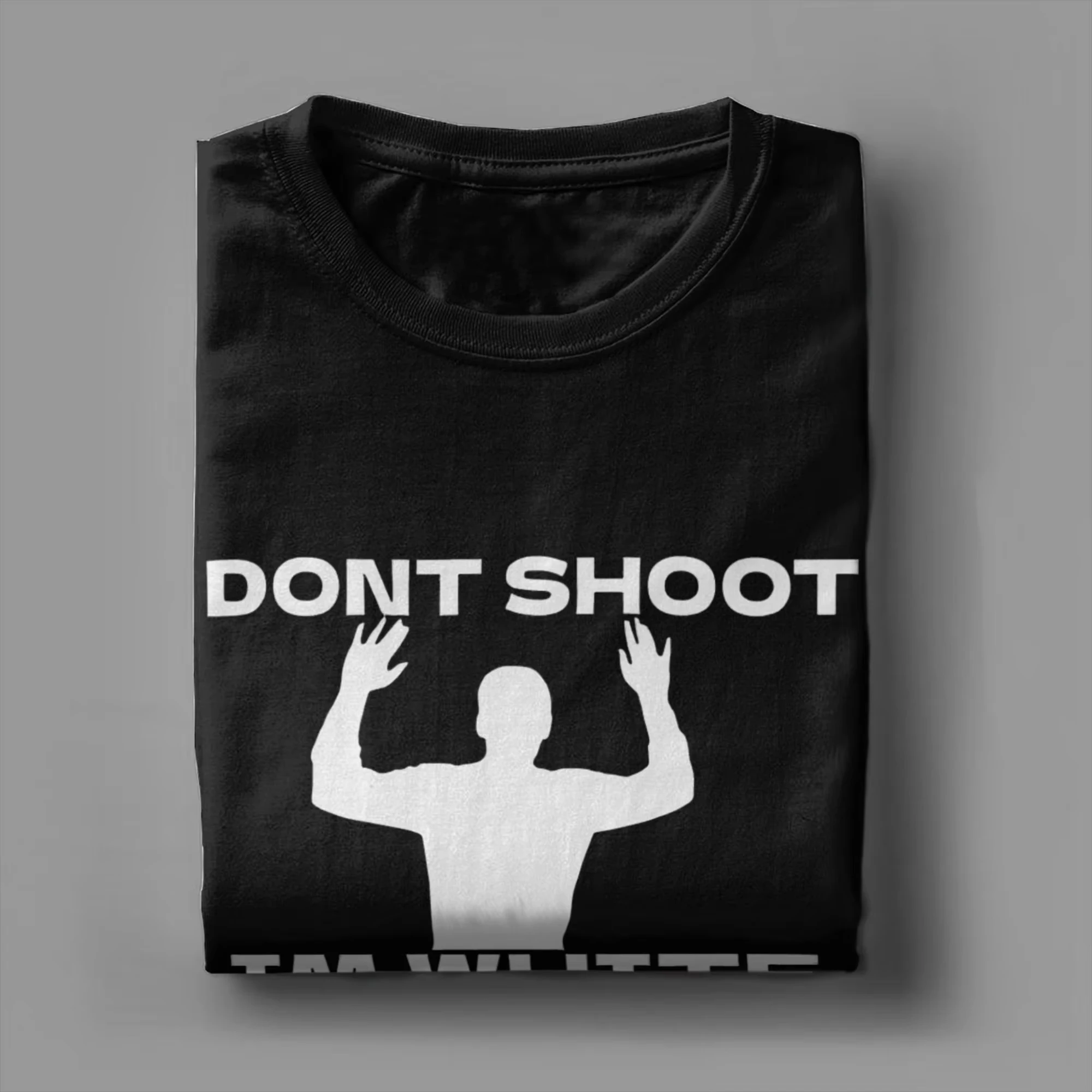 الرجال مضحك وقح الفكاهة دون تبادل لاطلاق النار أنا الأبيض الساخرة تي شيرت ملابس علوية من القطن الخالص فريد قصيرة الأكمام س الرقبة تيز تنفس القمم