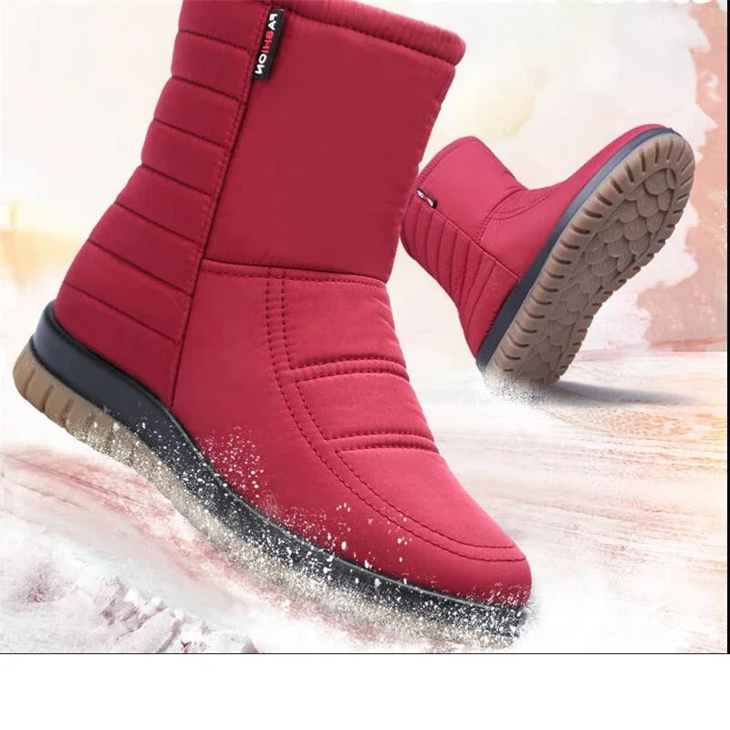 CEYANEAOWinter Women Snow Boots Ladies Waterproof Warm Ankle Boots Wedges Platform Plush Shoes female Botas Mujer Zapatos E765