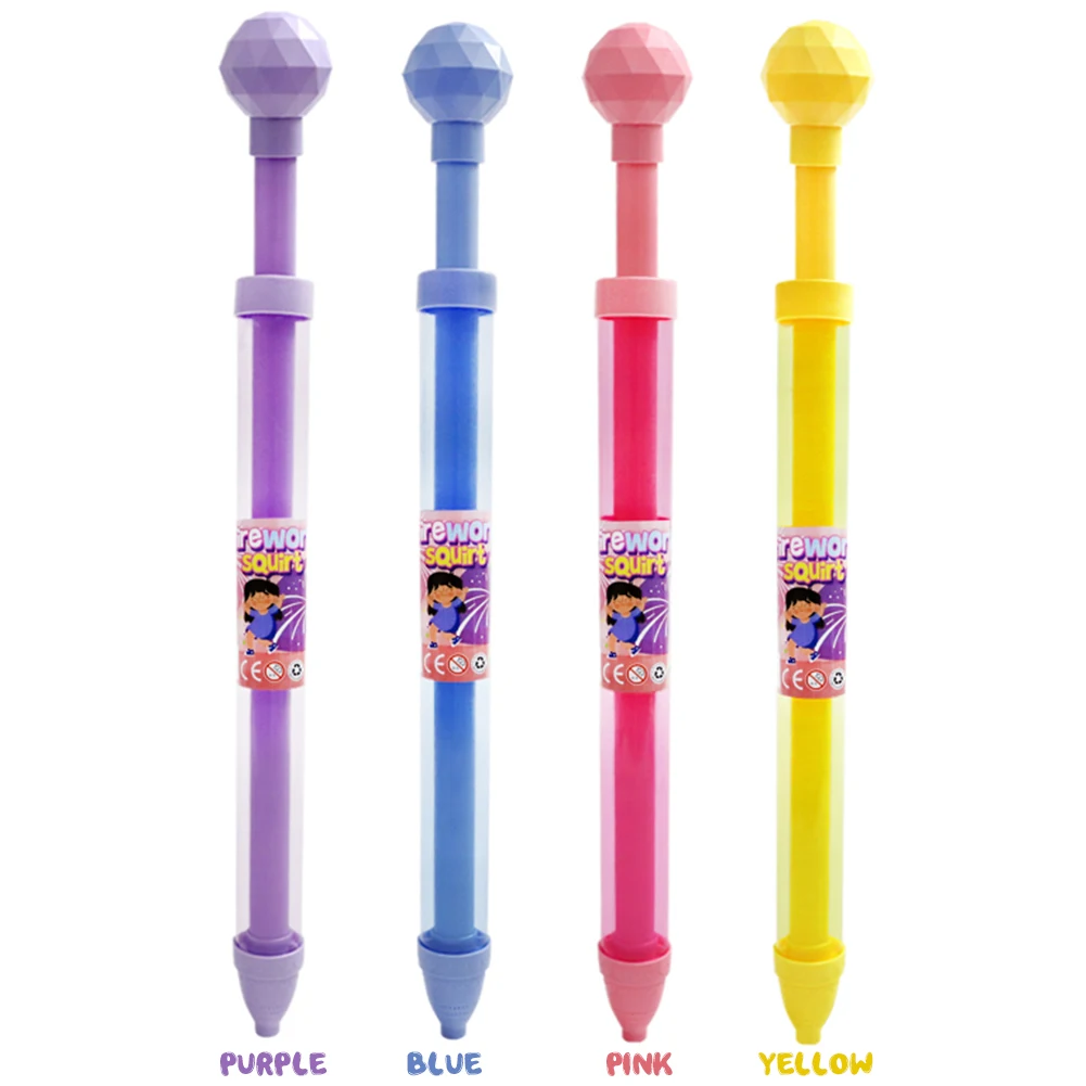 4PCS Romantic Fireworks Spray Water Gun Outdoor Splash Games for Pool Lawn Activities Kids Summer Interactive Water Spray Props