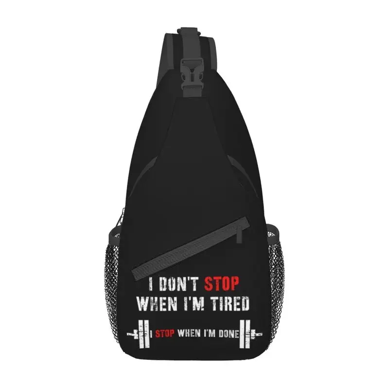 

Gym Sport Sling Crossbody Chest Bag Men Fashion Bodybuilding Workout Motivational Quote Shoulder Backpack for Traveling