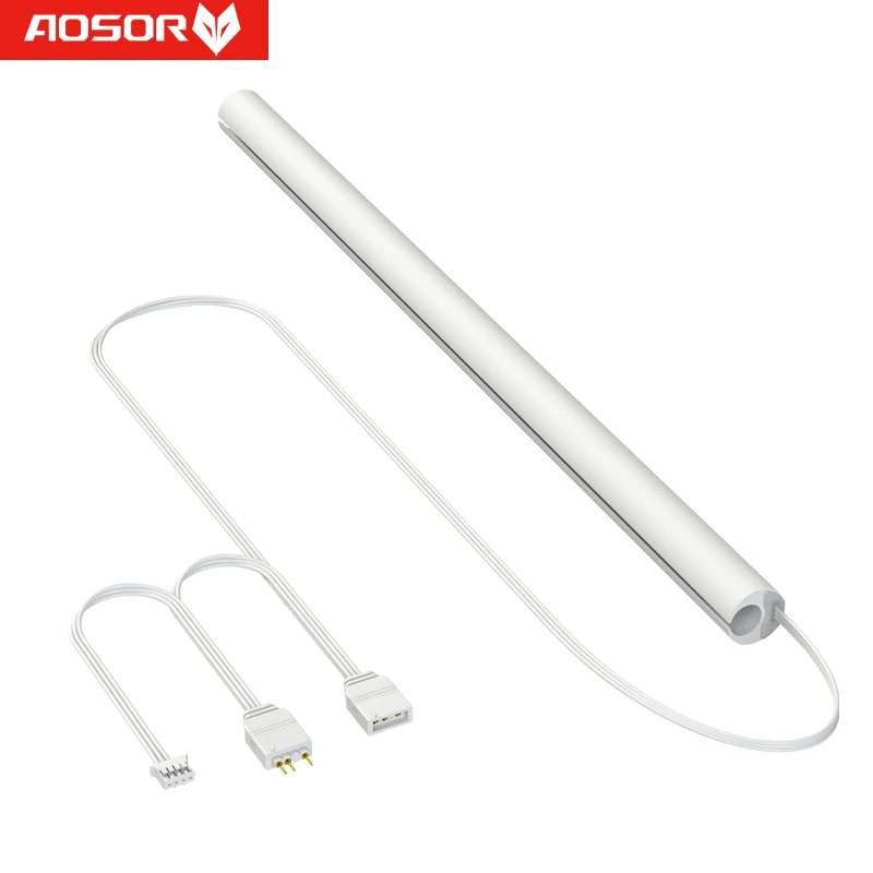 2 قطعة مبرد مياه المبرد أنابيب 5 فولت 3PIN ARGB Aura مزامنة مرنة الإضاءة خرطوم DIY بها بنفسك تزيين مضيئة كم المياه التبريد عدة