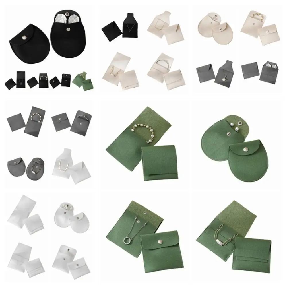 Sac d'emballage de bijoux en velours, 5 pièces, Bracelet collier, mallette de rangement de bijoux de grande capacité, organisateur d'anneaux boucles d'oreilles