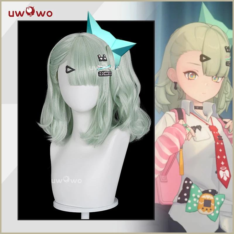 

UWOWO Chinatsu Remiel Wig Game Zenless Zone Zero ZZZ Chinatsu Remiel Cosplay Wig Green Hair Short Hair Halloween Wig