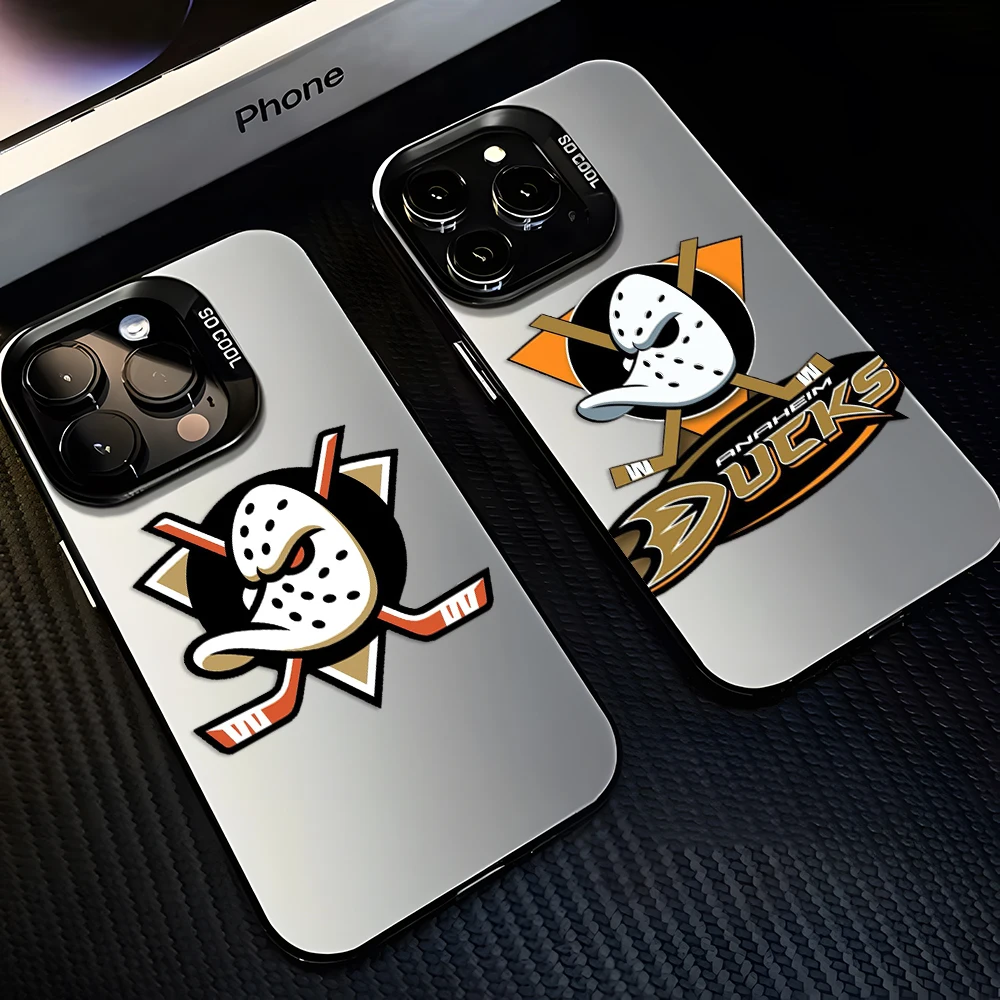 Capa de Telefone Cartoon A-Anaheim D-Ducks para Samsung Galaxy S26 S25 S24 S23 S22 S21 S20 Note20 FE Ultra Edge Plus 4G 5G Anti Queda