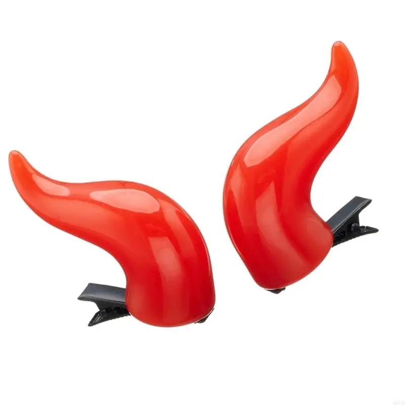 D0UB Devil Horn Hair Clip Cosplay Kostüm Dressing Duckbill Clip Party Kopfstück