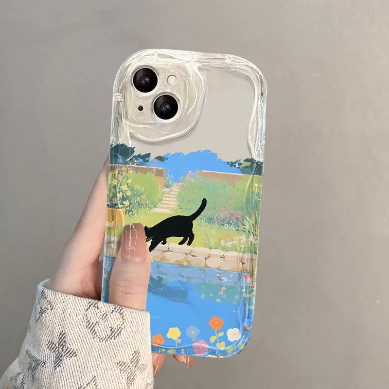 Fishing Black Cat Case For Huawei Honor 90 Lite 20 50 SE X50i Nova 5T 11 7 9 10 P30 Mate 30 40 Pro P40 Lite 5G Cover