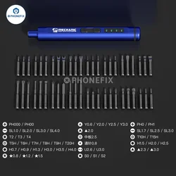 Mechanic ES480 Electric Screwdriver with 48pcs A2 Alloy Steel Bits LED Lighting for Computer Phone Dismantling Repair Tools Kit