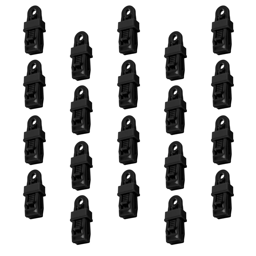 

20Pcs Tent Clamps Heavy Duty Camping Tent Clips Adjustable Tarp Fixing Accessories Durable Awning Clamps Tarp Clips