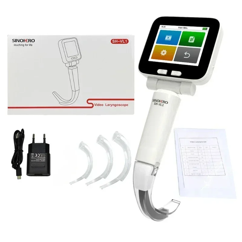 Mexico Local Warehouse Digital Video Laryngoscope with 4 Blade Hospital Clinic 3.5‘’LCD High-Definition Camere Medical Equipment