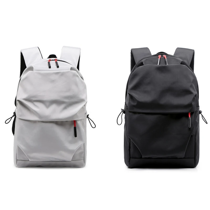 Pure Color Simple Waterproof Backpack Computer Backpack Student School Bag Leisure Travel Bag Small