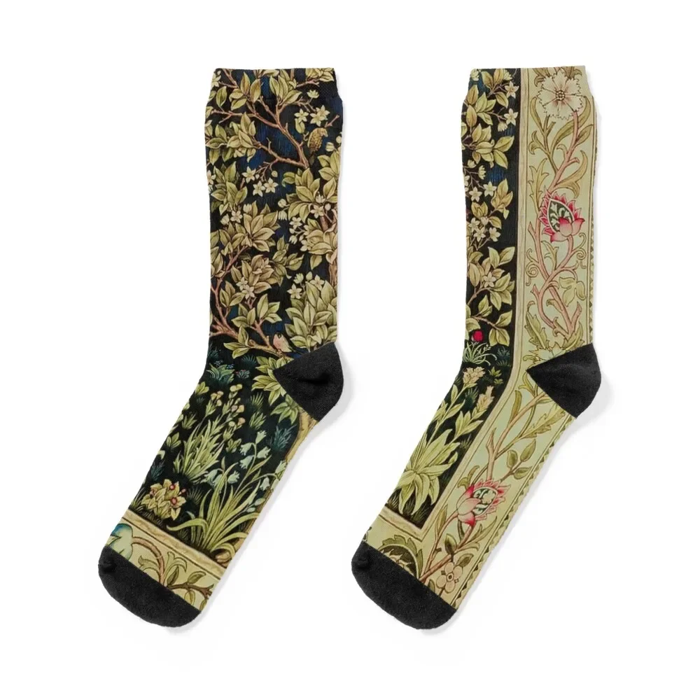 Tree Of Life by William Morris Socks Men's bright garter cotton floor Woman Socks Men's