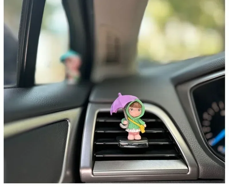 Cute Raincoat Umbrella Boy Girl Doll Small Ornament Car Decoration Doll Accessories Gift Children's Toys Interior Accessories - view 4