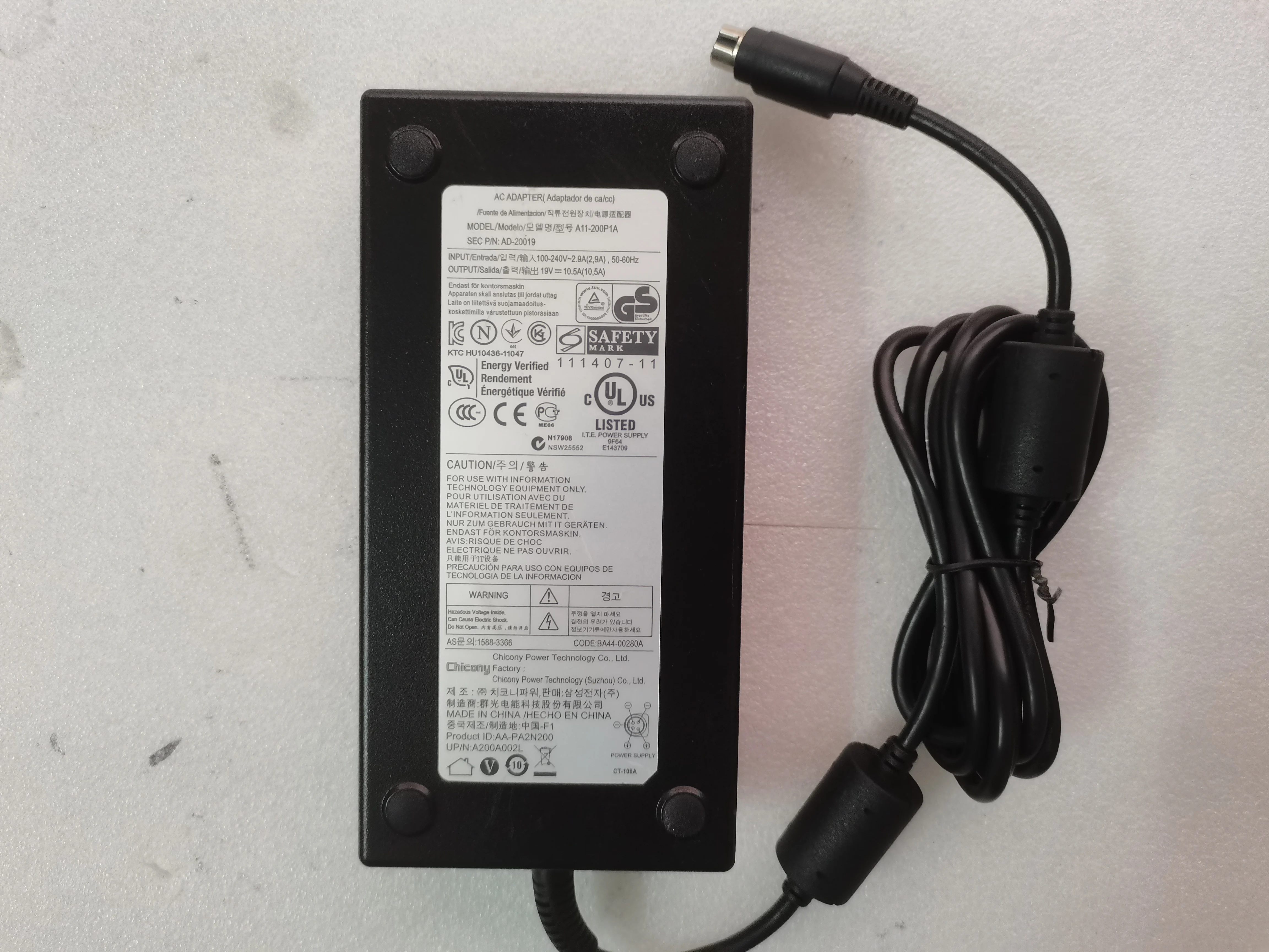 

OEM 19V 10.5A 200W AC Adapter AD-20019 A11-200P1A For Samsuns Series 7 Gamer NP7600G7A NP700G7C AIO PC