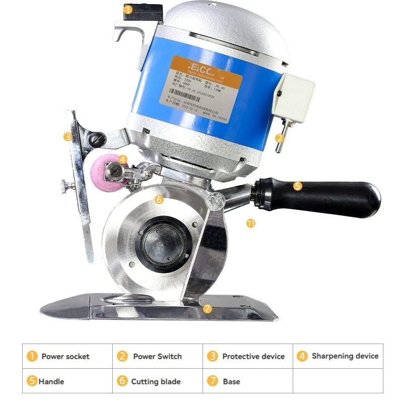 370W Fabric Cutting Machine Electric Scissors Shears Cloth Cutter Leather Cutting Tools Sewing Shear for Clothes