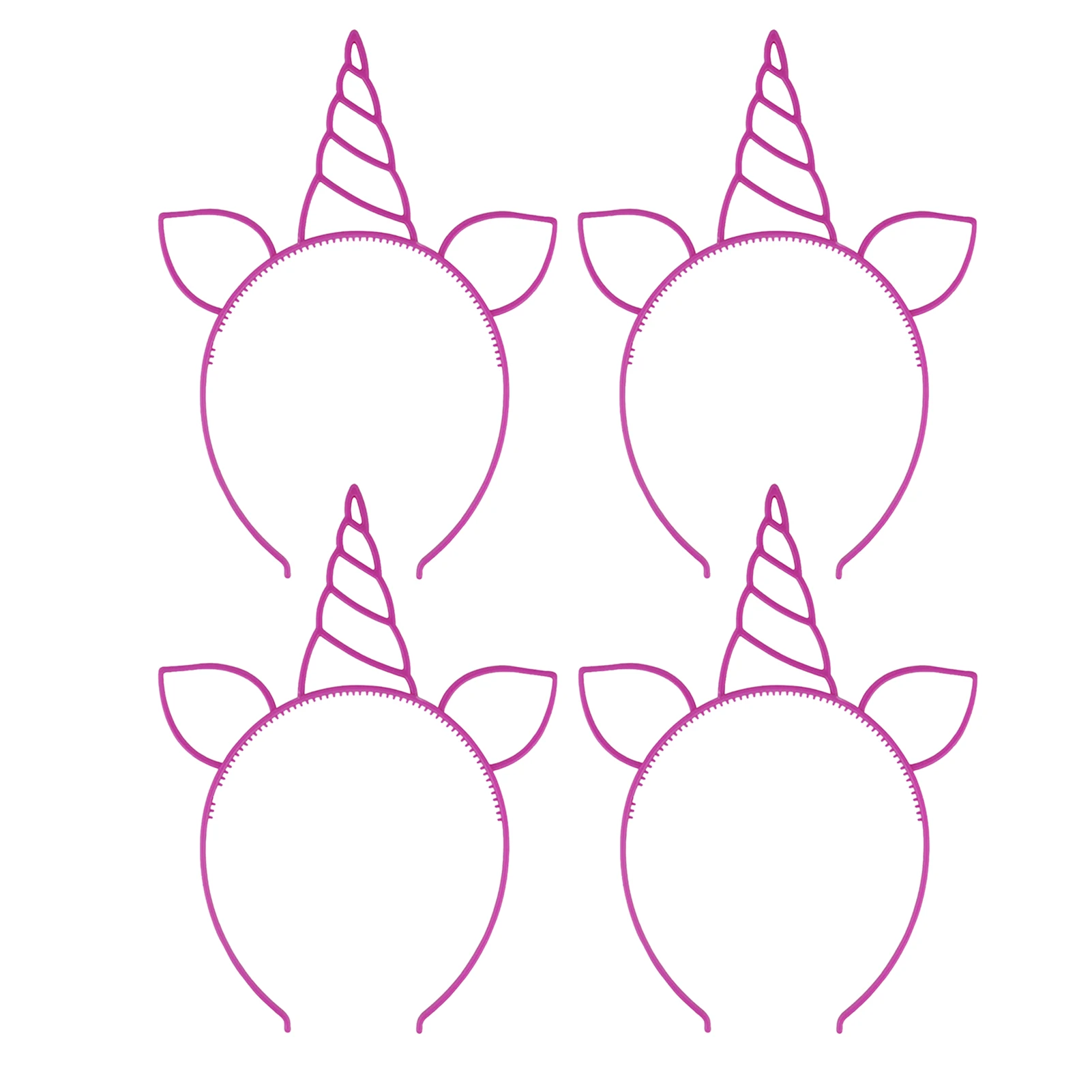 6 stücke Mädchen Einhorn Katze Ohren Stirnband Kunststoff Kitty Bögen Krone Stirnbänder Party Familie Dekoration Haar Zubehör – Detail 16