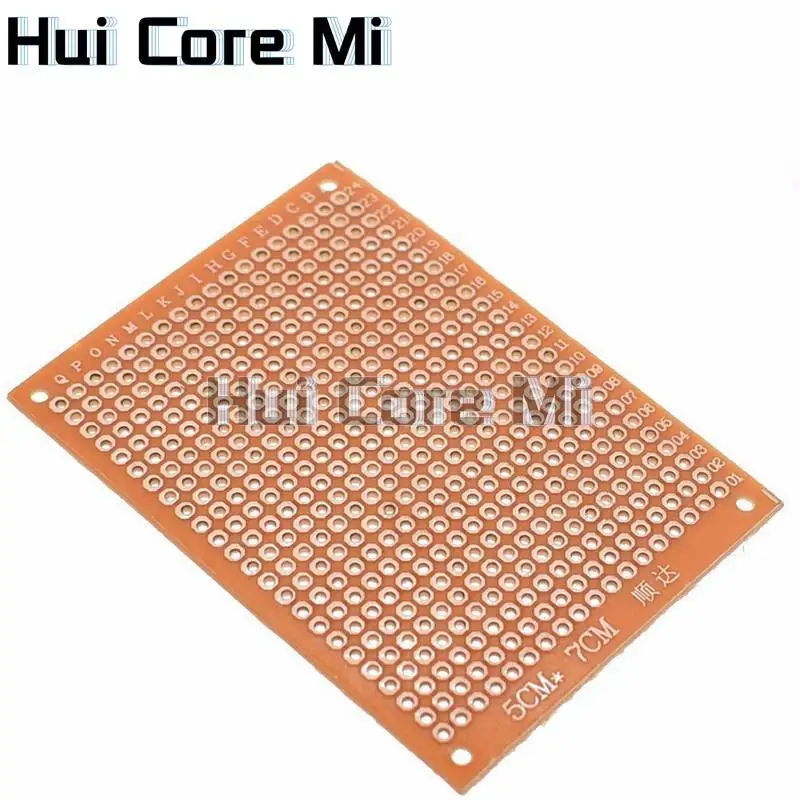 5Pcs 5*7 PCB 5x7 PCB 5cm 7cm DIY Prototype Paper PCB Universal Board Yellow