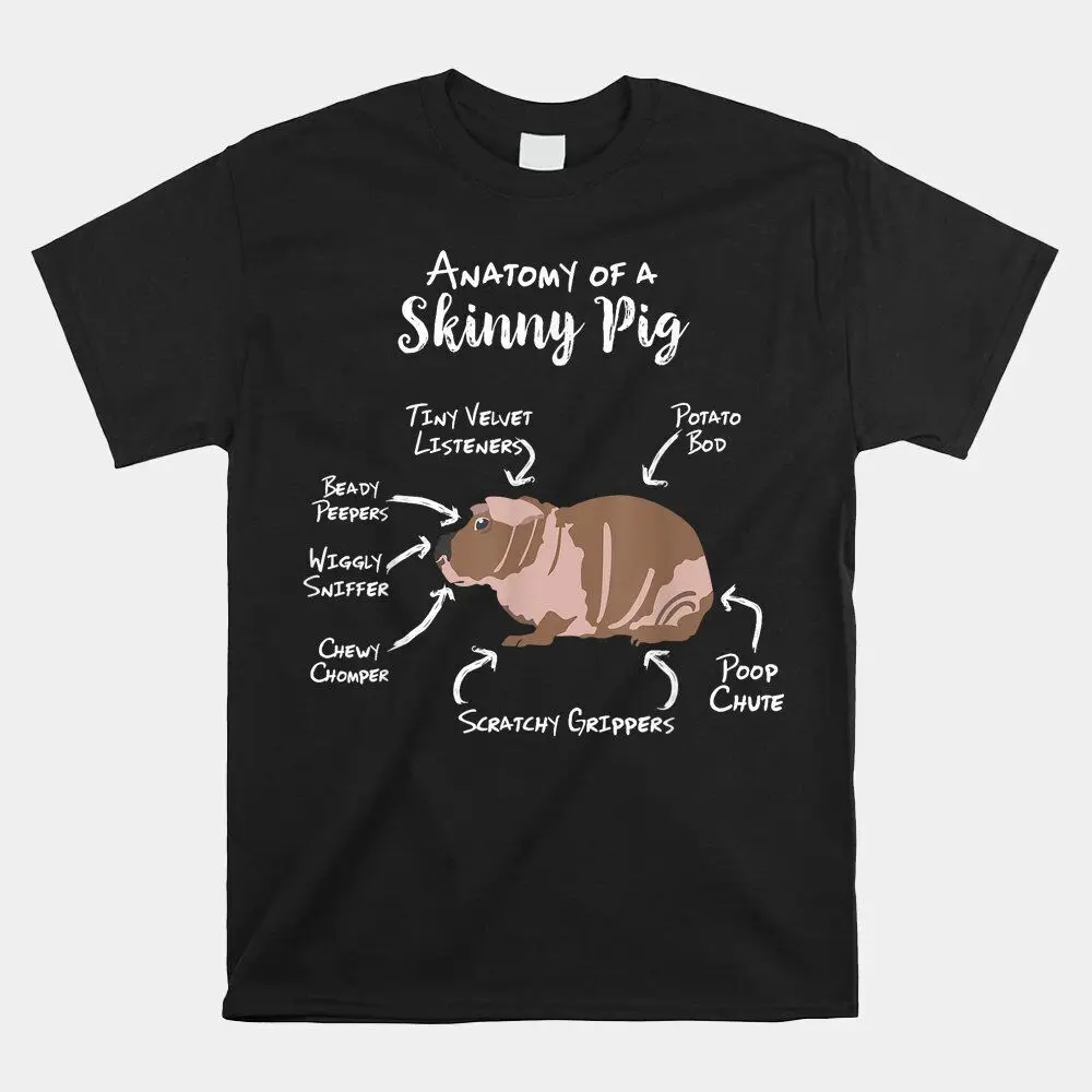 

Anatomy Of A Skinny Guinea Pig Retro Vintage Unisex T-shirt Size S-5XL