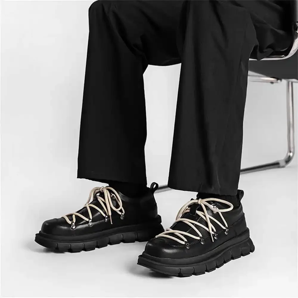 Flatform Thin Heel Sports-leisure Black Male Tennis Shoes Men's Skateboard Sneakers Sport Basctt Small Price Loafers Tines