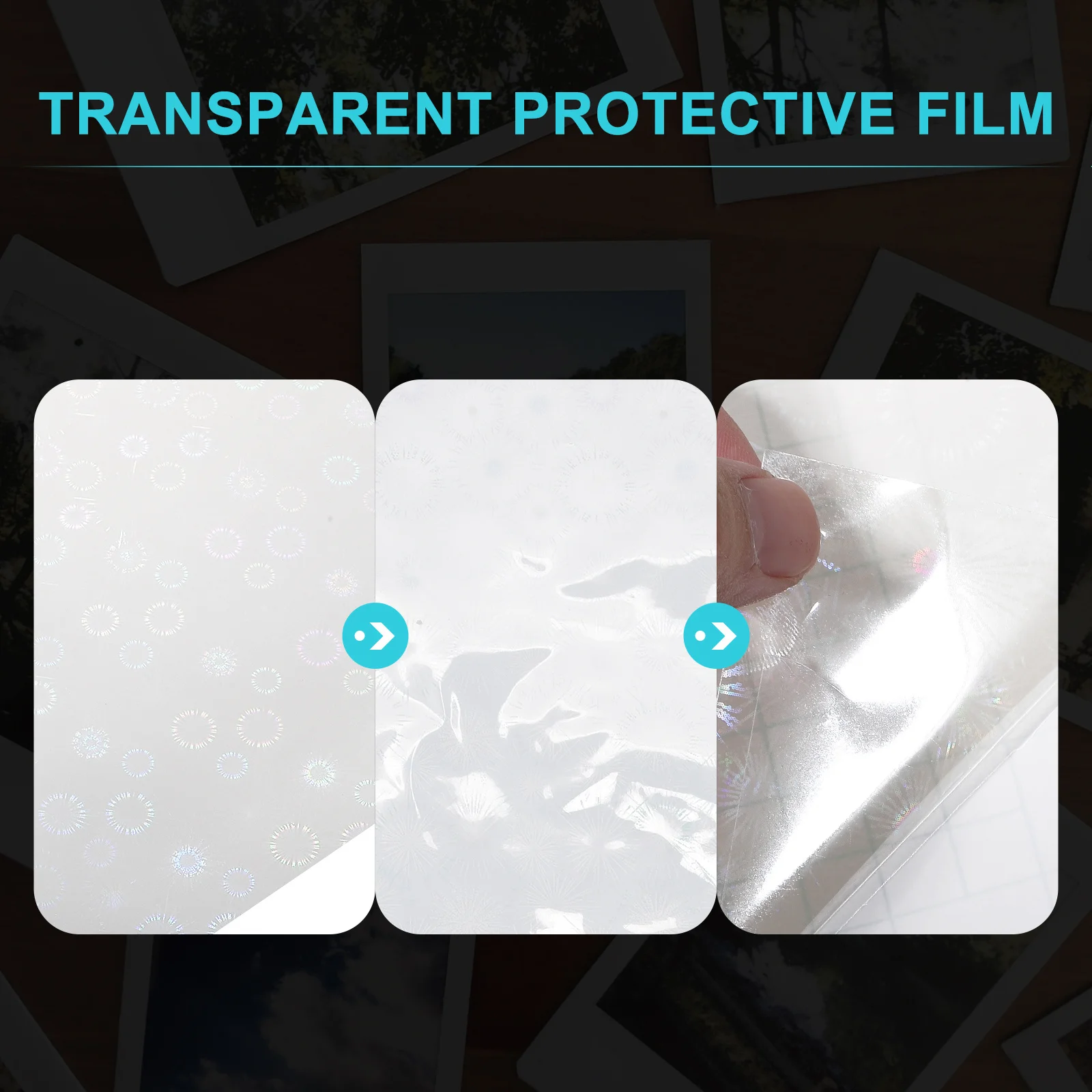 

10 Sheets Laminating Film Photo Protective Plastic Films Clear Waterproof Anti Reflective for Picture Storage