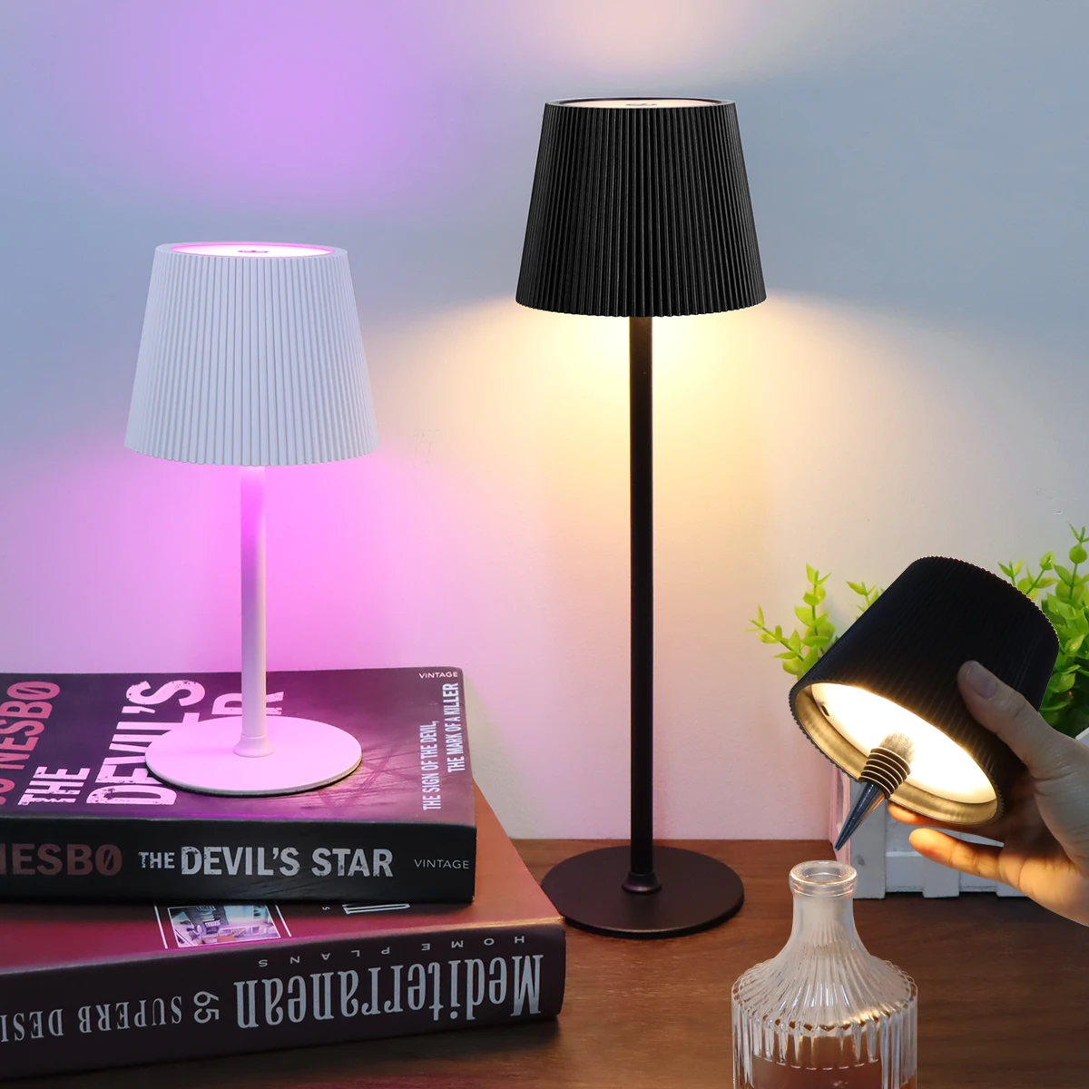 

USB перезаряжаемая лампа для чтения книг 5 В 5 Вт сенсорный контроллер с затемнением светодиодная настольная лампа для кабинета ночное освещение 3 цвета/RGB