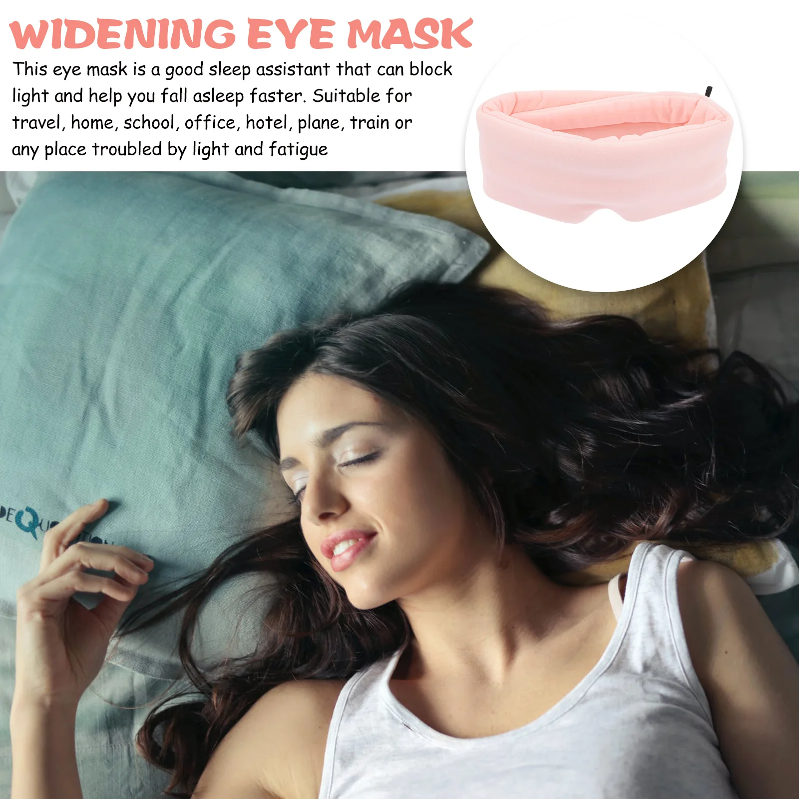 

Blackout Sleep Eye Mask Adjustable Comfortable Sleep Shades Night Sleeping Eye Cover for Men Women Sleeping Mask