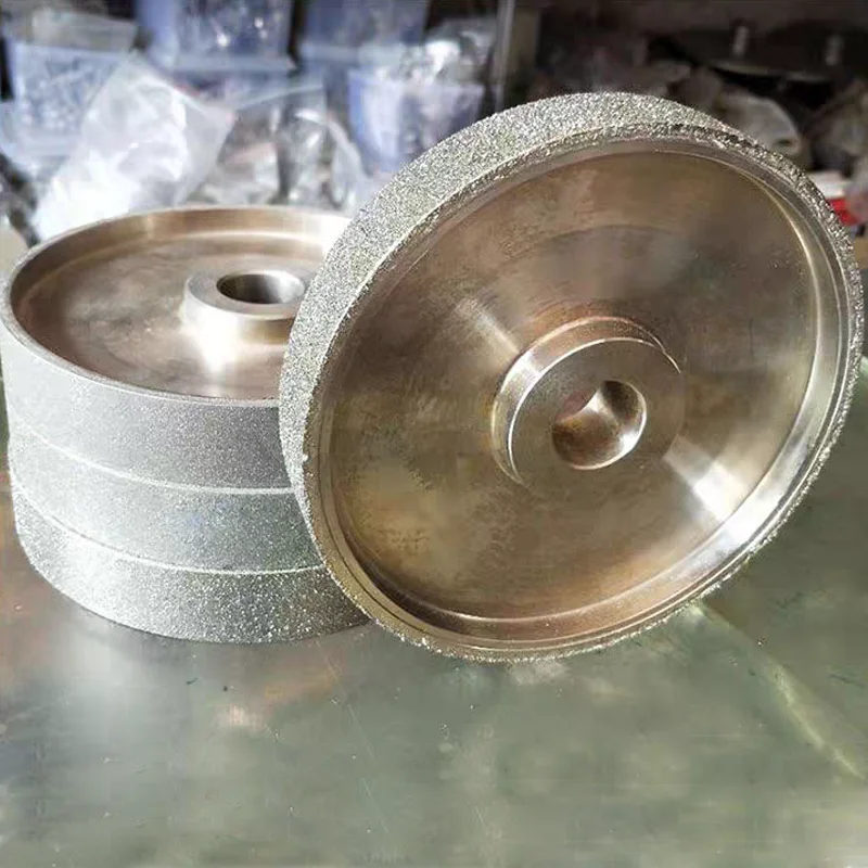 6 Inch 150mm Electroplated Diamond Grinding Wheel Flat Lap Disc for Jade Agate Gemstone High Speed Steel Shaping Polishing