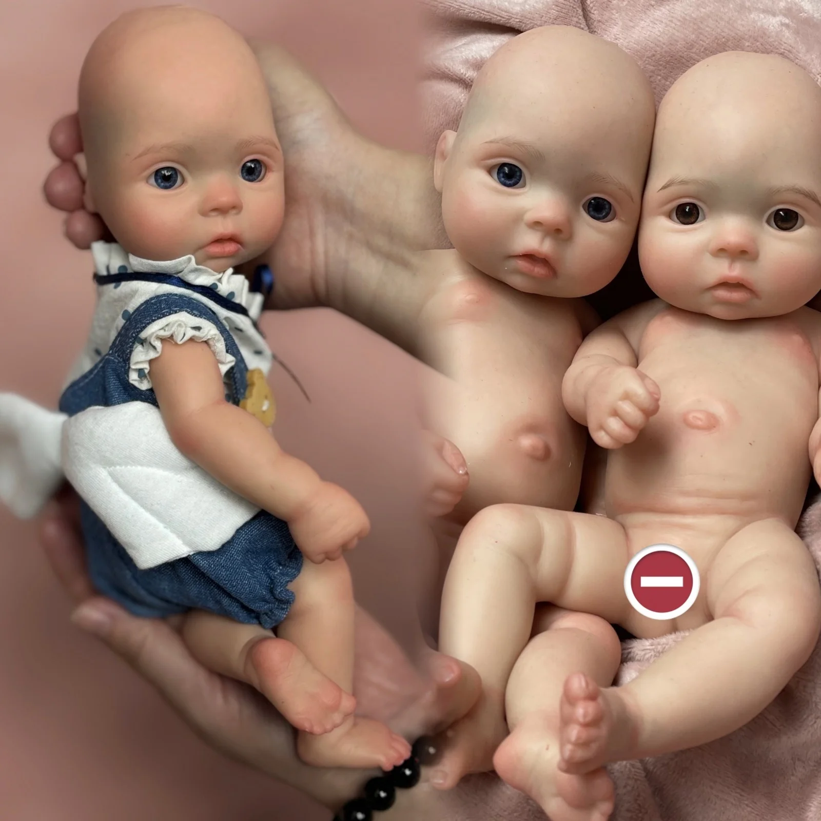 

11 Styles/ 26cm Waterproof Close/Open Solid Silicone Girls With 3D Painted Skin Lifelike Real Corpo De Silicone Doll